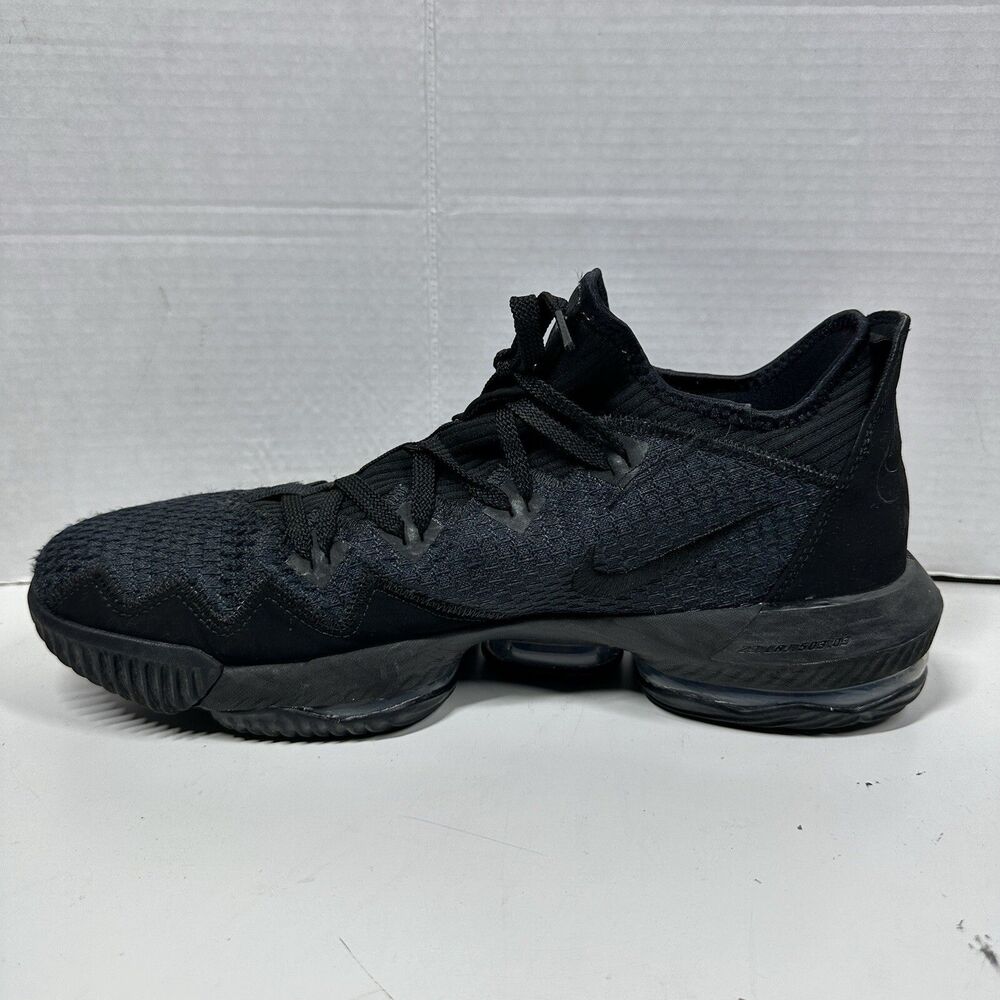 2019 Nike LeBron 16 Low “Triple Black” Size 13 CI2668-002 - Picture 5 of 10